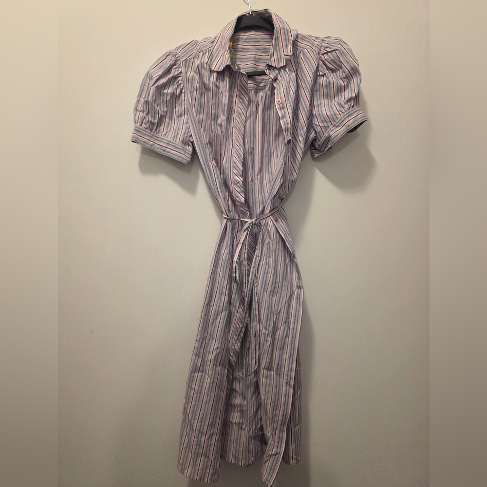 Paul Smith Striped Maxi Dress - Purple and White